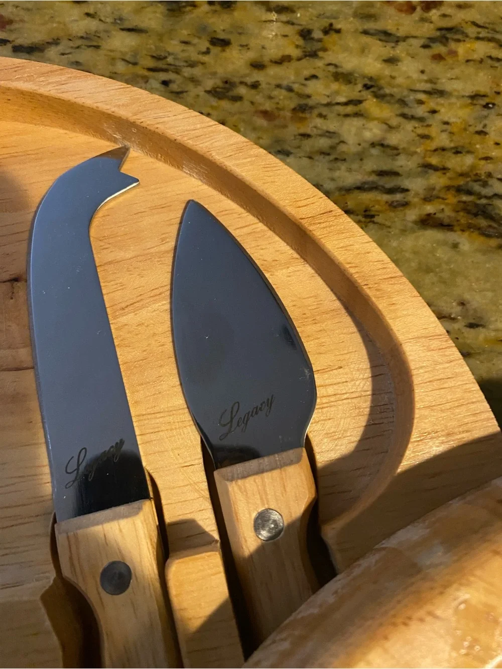 Legacy  Cheese Knife Set and Round Serving Board